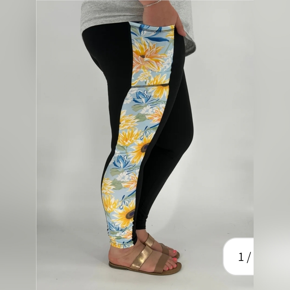 Nwt Tc2 Sunflower Legging w/ Pockets!